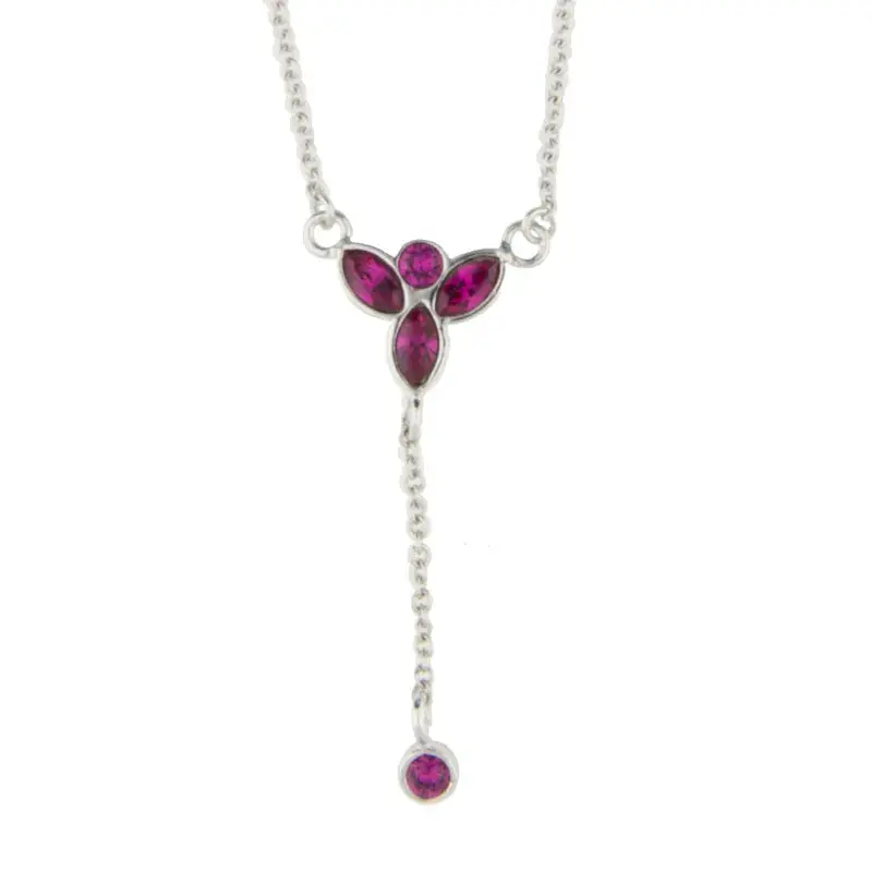 Dije Blossom con CriSoundal Fino Rodio-Fucsia
