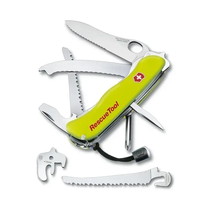 Navaja Rescue Tool, 13 usos, Fluorescente