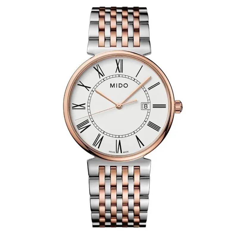 Reloj Mido Dorada Para Caballero - Caratula Blanca