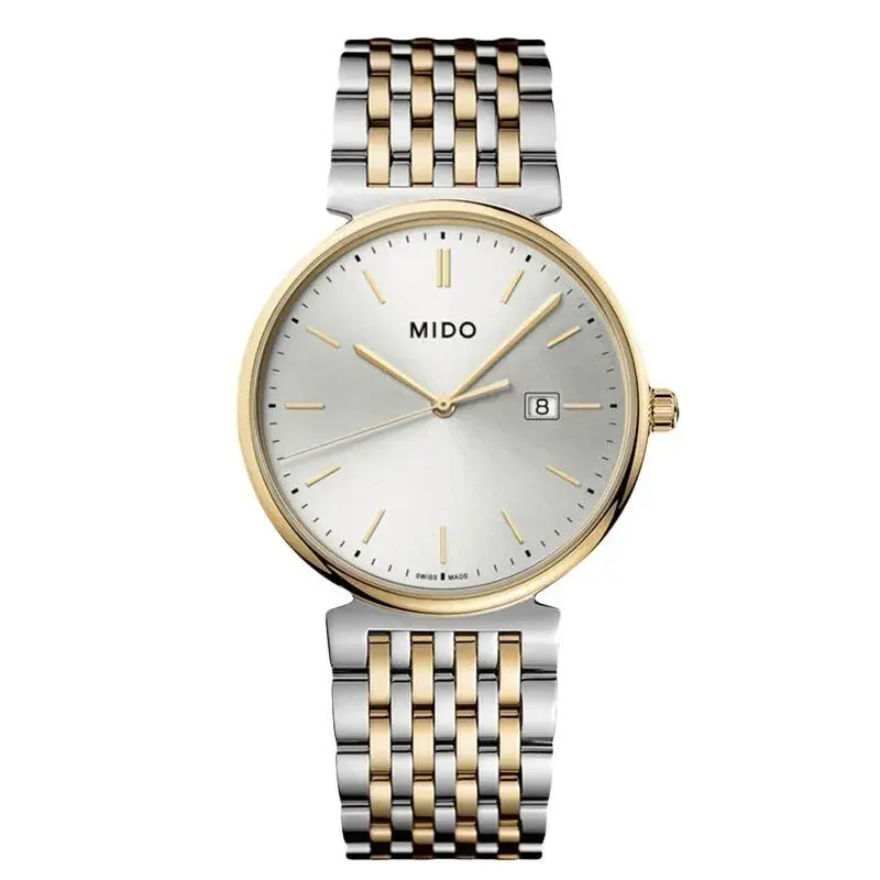 Reloj Mido Dorada Caballero Caratula Plateada