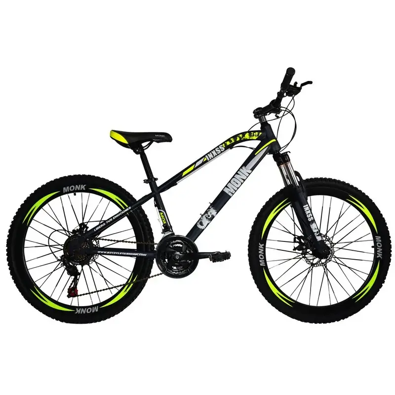 Bicicleta R26 21V Monk Inxss - Negro con amarillo