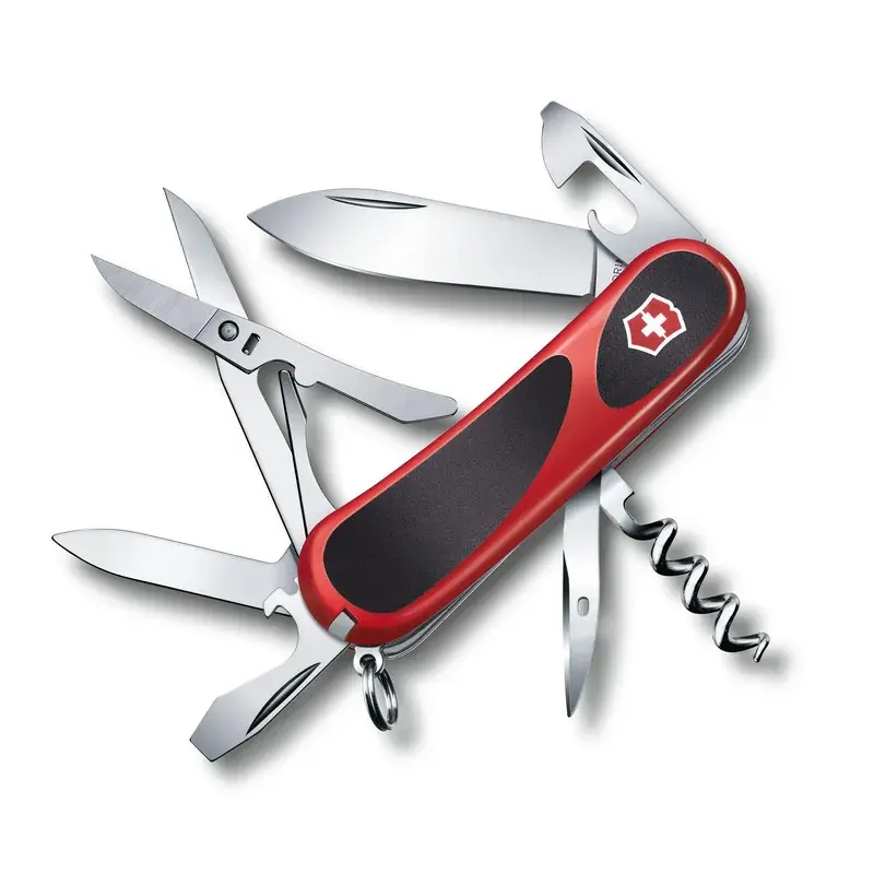 Navaja Evolution 14 Grip, 14 usos, Rojo/negro