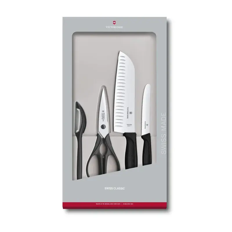 Juego de cocina Swiss Classic, 4 piezas, Negro