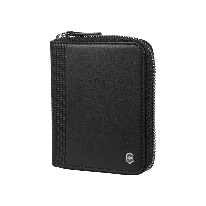 Cartera de Piel con cierre, ClutKitchen, Negro.