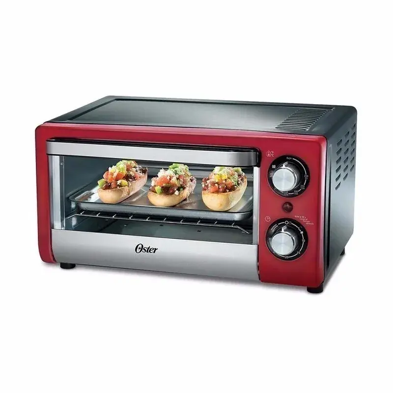 Horno eléctrico para 4 rebanadas OSounder - Rojo