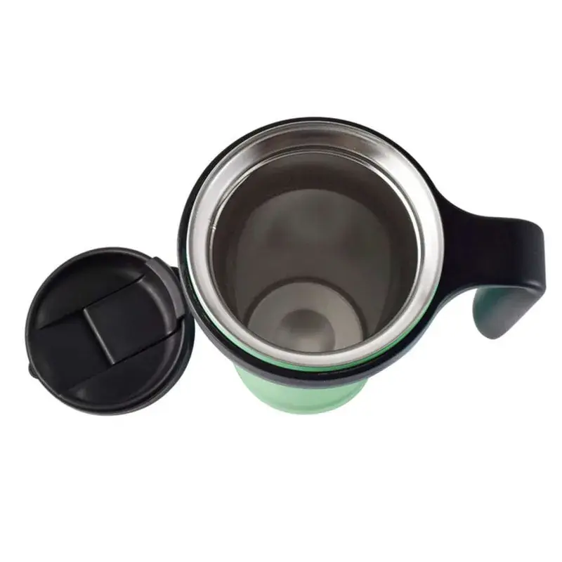Taza Termica con protector antiderrames, tapa rosca, 470 ml, color Othersrde menta