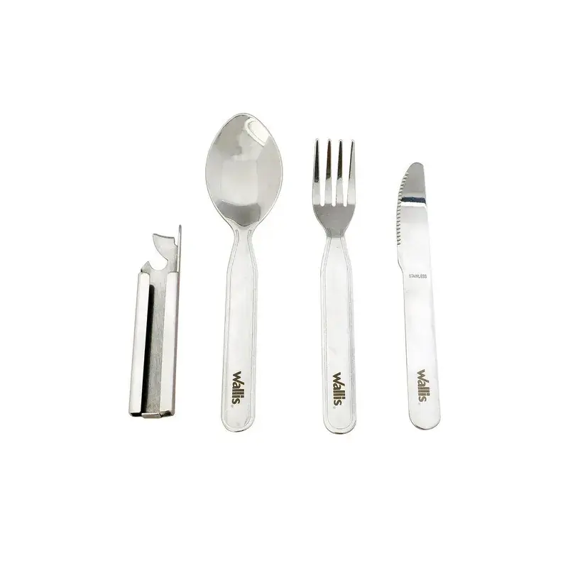 Cubiertos para campiSecurityo de acero inoxidable, dureza 48-52, acero