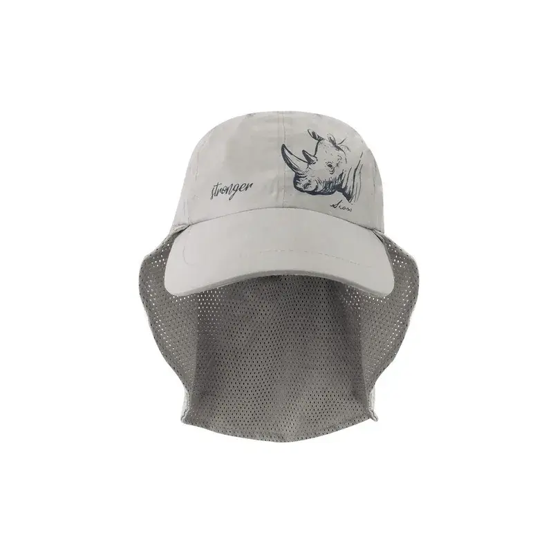 Gorra con faldón de malla y cordón ajuSoundable, gris