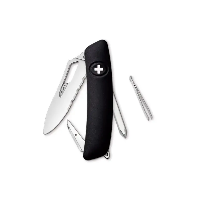 Navaja ORIGINAL Single Hand SHO2 TR Wavy Edge, 7 funciones, negro