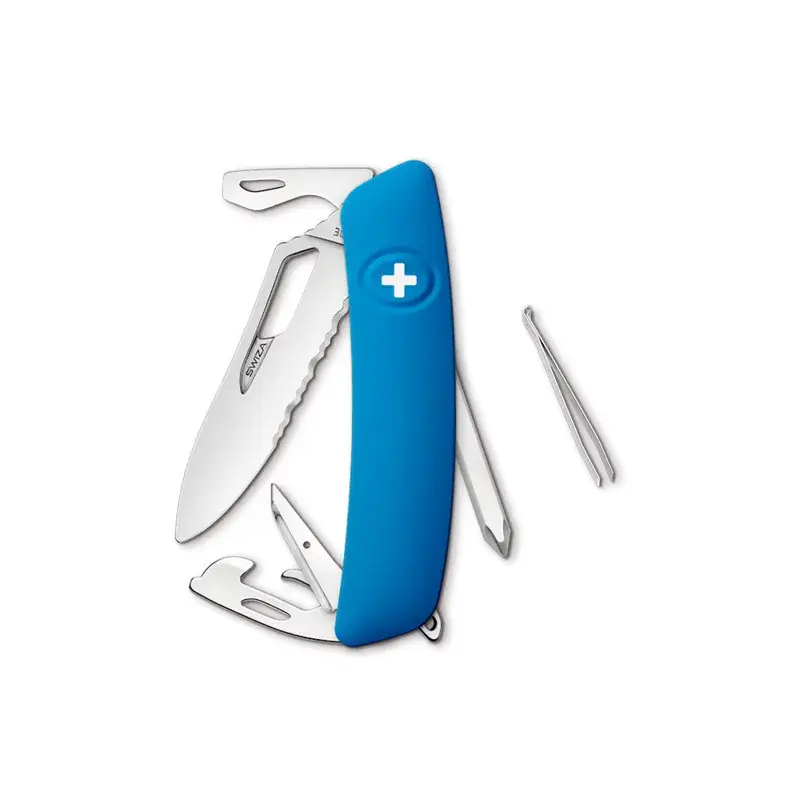 Navaja ORIGINAL Single Hand SH04 TR Wavy Edge, 12 funciones, azul