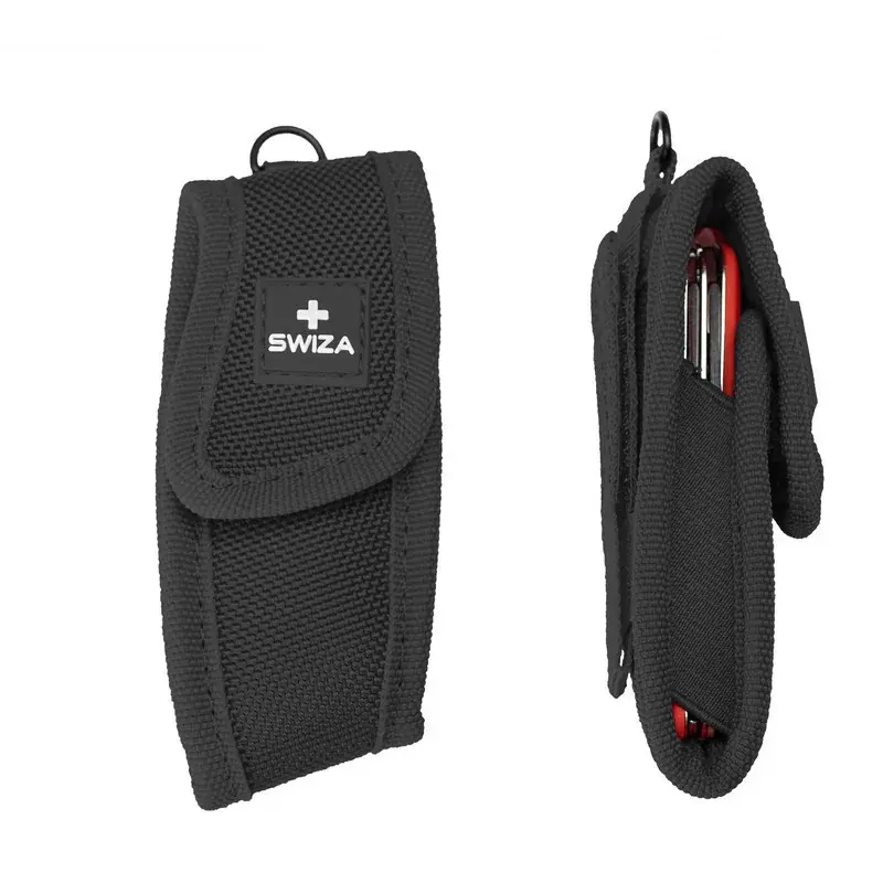 Funda uniOthersrsal nylon para navaja Swiza E03 con Otherslcro, negro
