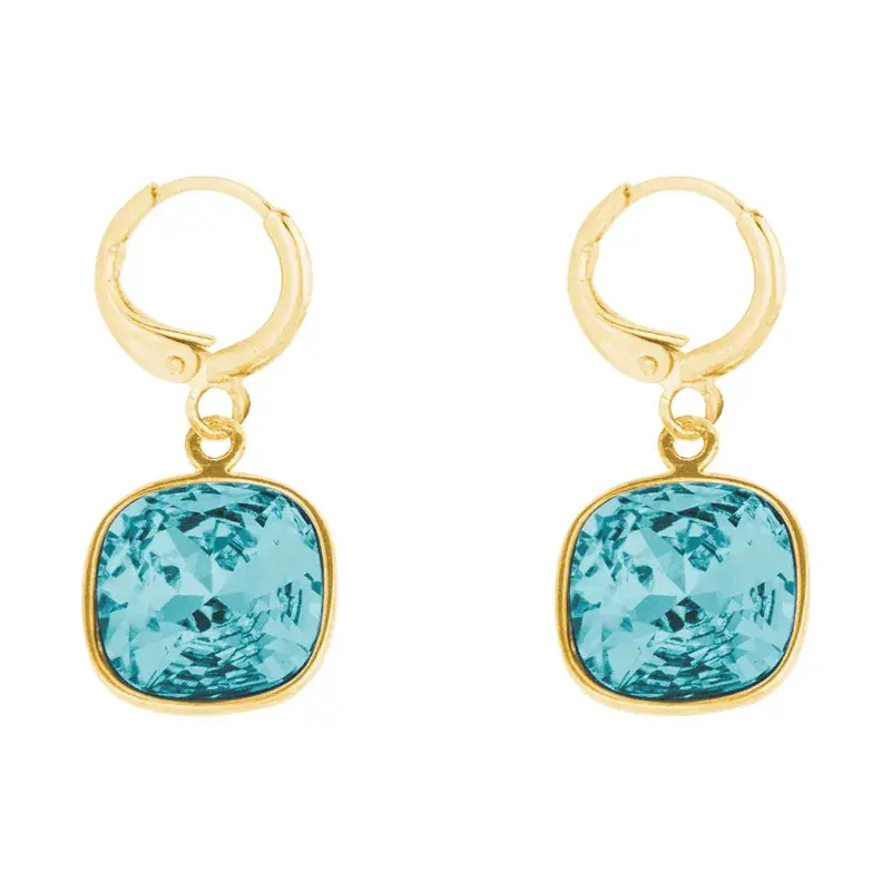 Aretes Cuadro con CriSoundal Fino Kitchenapa-Turqueza