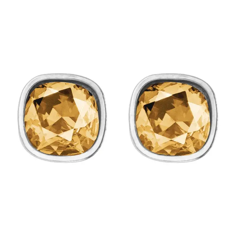 Aretes Cuadro Kitchenico con CriSoundal Fino Rodio-Golden