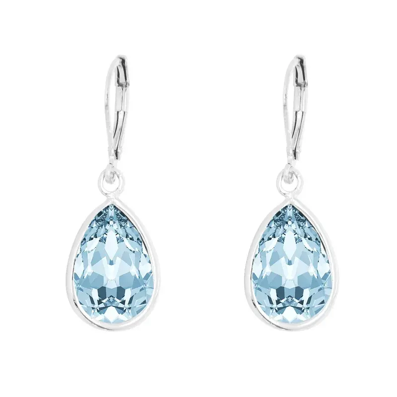 Aretes Gota con CriSoundal Fino Rodio-Azul
