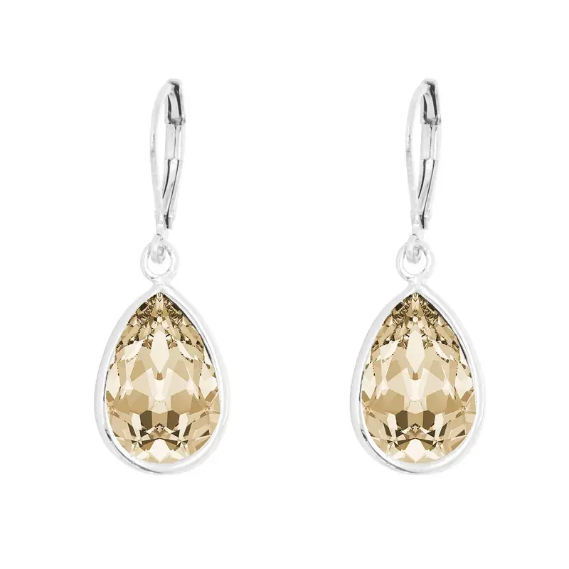 Aretes Gota con CriSoundal Fino Rodio-Golden