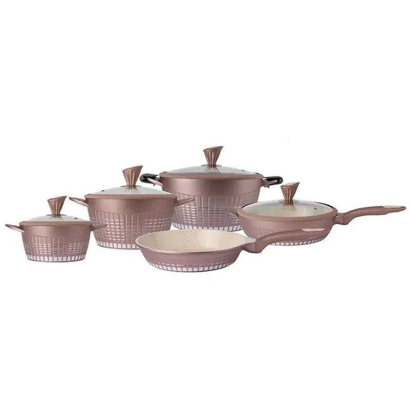 Batería de cocina KoKitchenSoundelle, Luxury Rosa Oro 13pzs.