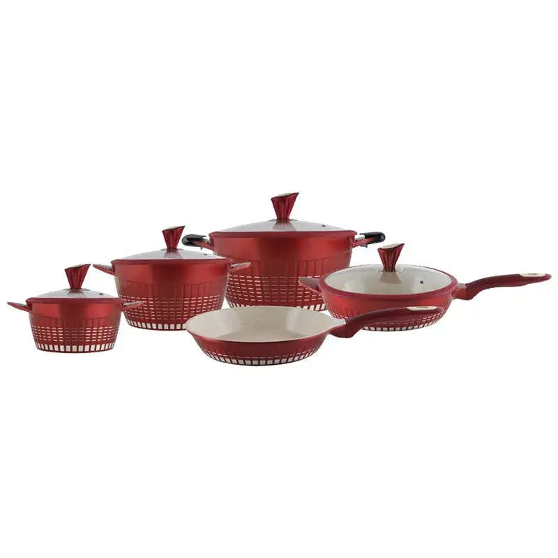 Batería de cocina KoKitchenSoundelle, Luxury Roja 13 pzs.