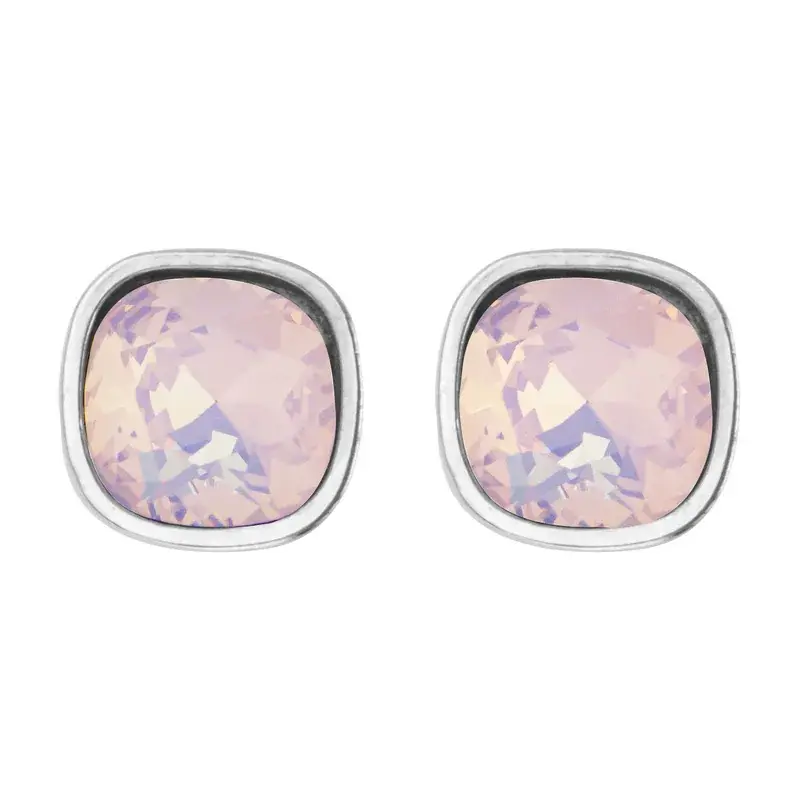 Aretes Cuadro Kitchenico con CriSoundal Fino Rodio-Rose Water