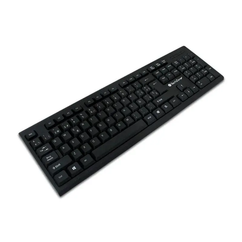 Teclado alámbrico USB negro