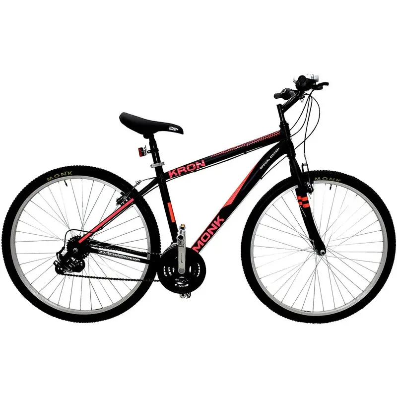 Bicicleta R29 21V Monk Kron Reflex Negro con rojo