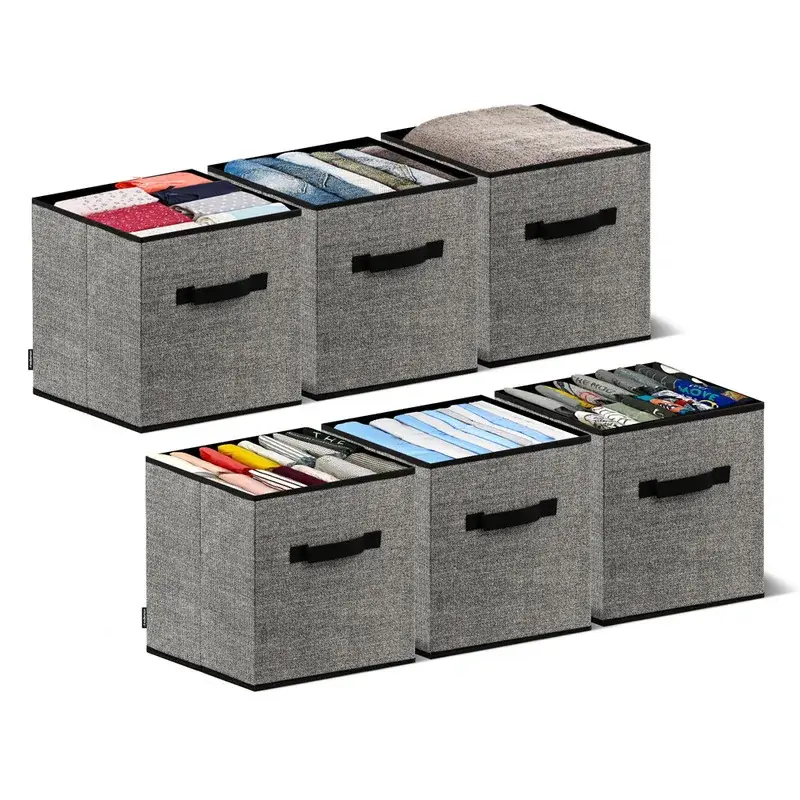 Cubos organizadores plegables para almacenamiento 6 piezas