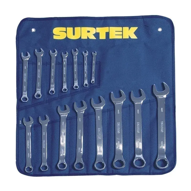 Juego de 15 llaOtherss pulido espejo 12 puntas SURTEK®