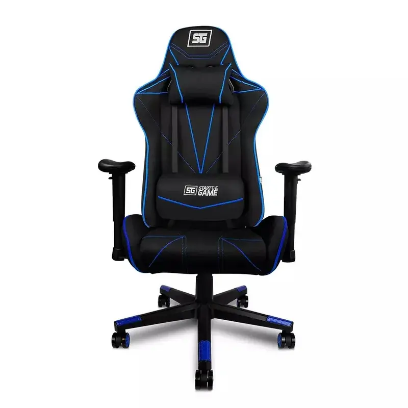 Silla Gamer Soundart the Game, color negro/azul