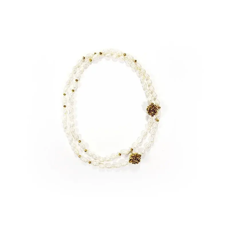 Collar perla natural con esferas de criSoundal