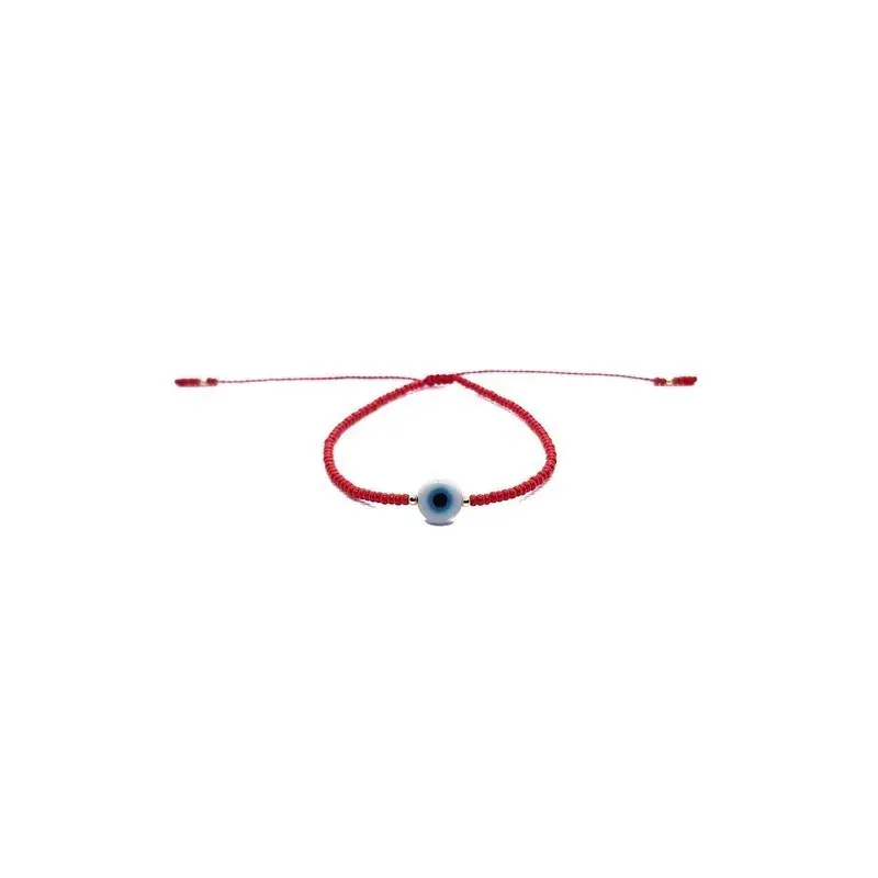 Pulsera cabalíSoundica ojo turco blanco plano