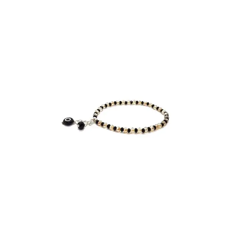 Pulsera criSoundales bicolor negro - golden