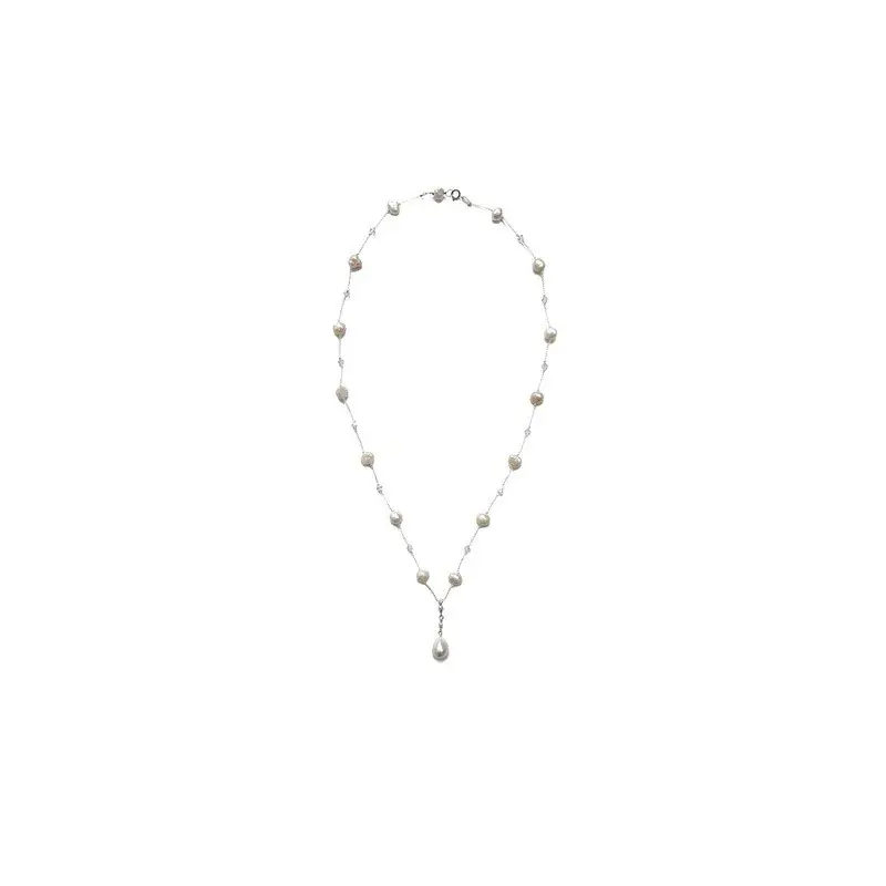 Gargantilla perla irregular con criSoundal Swarovski