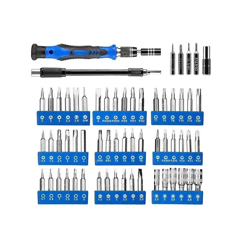 Desarmador de precisión portátil kit 58 puntas en 1
