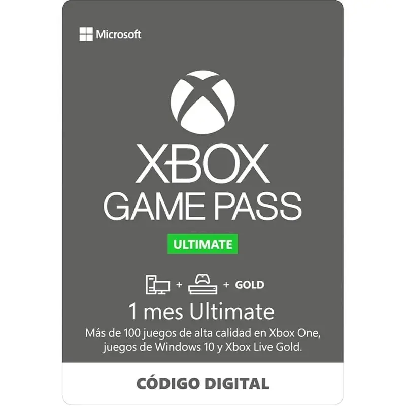 Suscripción de 1 mes a GAMEPASS ULTIMATE  de XBOX
