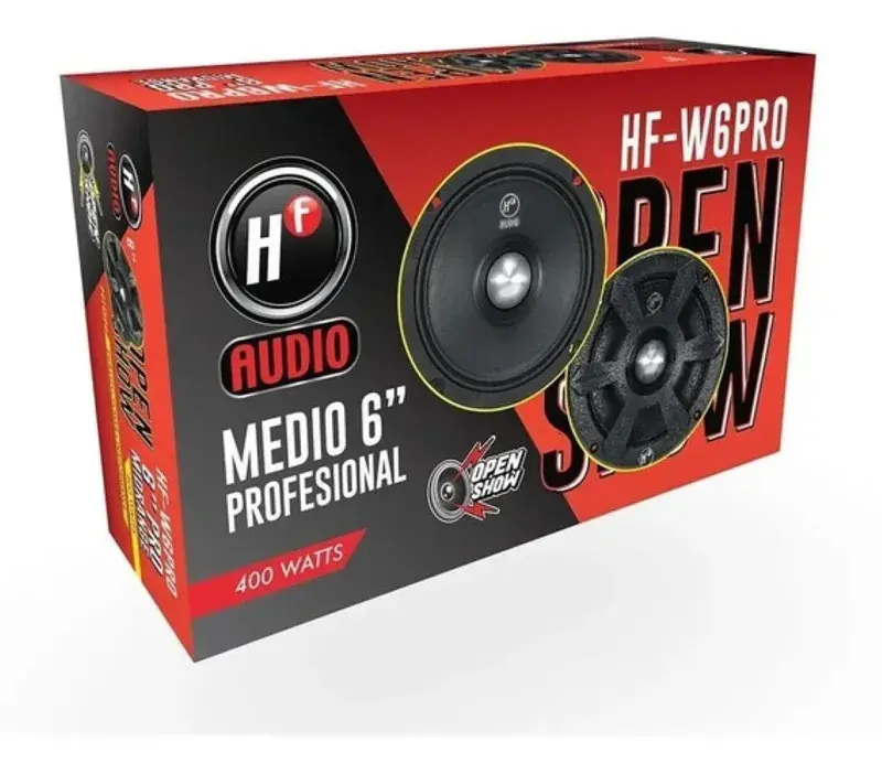 Set De Medios Hf Audio 6.5 400 Watts 2 Vías Hf-w6pro