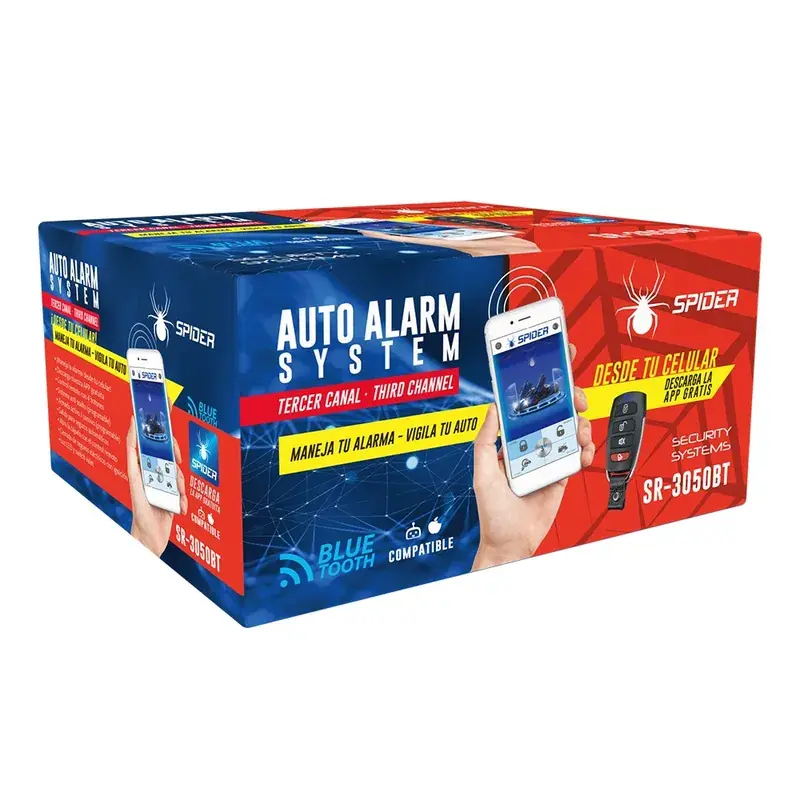 Alarma Para Auto 2 Vías C/bluetooth Manéjalo Con App Spider