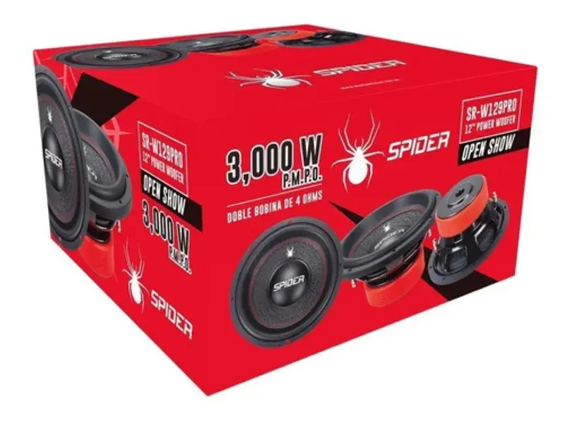 Subwoofer 12 3000w 1500w Rms Doble Bobina Sr-w129pro Spider
